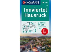 9783991540120 - KOMPASS Wanderkarten-Set 201 Innviertel Hausruck (2 Karten) 150000 Karte (im Sinne von Landkarte)