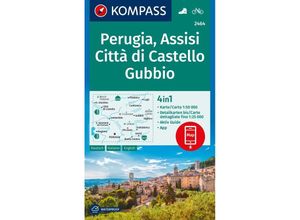 9783991540281 - KOMPASS Wanderkarte 2464 Perugia Assisi Città di Castello Gubbio 150000 Karte (im Sinne von Landkarte)