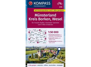 9783991540328 - KOMPASS Fahrradkarte 3216 Münsterland Kreis Borken Wesel mit Knotenpunkten 150000 Karte (im Sinne von Landkarte)