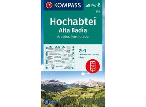 9783991540373 - KOMPASS Wanderkarte 652 Hochabtei   Alta Badia Arabba  Marmolada 125000 Karte (im Sinne von Landkarte)