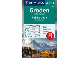 9783991540632 - KOMPASS Wanderkarte 616 Gröden   Val Gardena Sella Canazei 125000 Karte (im Sinne von Landkarte)