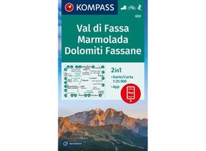 9783991540700 - KOMPASS Wanderkarte 650 Val di Fassa Marmolada Dolomiti Fassane 125000 Karte (im Sinne von Landkarte)