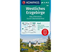 9783991540717 - KOMPASS Wanderkarte 806 Westliches Erzgebirge Aue Eibenstock Kurort Oberwiesenthal 150000 Karte (im Sinne von Landkarte)