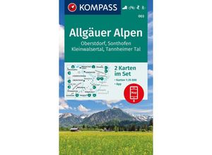 9783991541608 - KOMPASS Wanderkarten-Set 003 Allgäuer Alpen Oberstdorf Sonthofen Kleinwalsertal Tannheimer Tal (2 Karten) 125000 Karte (im Sinne von Landkarte)