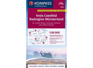 9783991541615 - KOMPASS Fahrradkarte 3219 Kreis Coesfeld - Radregion Münsterland mit Knotenpunkten 150000 Karte (im Sinne von Landkarte)