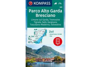 9783991541677 - KOMPASS Wanderkarte 689 Parco Alto Garda Bresciano Limone sul Garda Tremosine Tignale Salò Gargnano Toscolano Maderno Valvestino 125000 Karte (im Sinne von Landkarte)