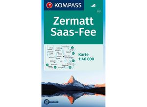 9783991541790 - KOMPASS Wanderkarte 117 Zermatt Saas-Fee 140000 Karte (im Sinne von Landkarte)