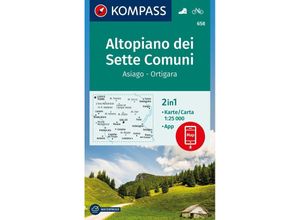 9783991542070 - KOMPASS Wanderkarte 658 Altopiano dei Sette Comuni Asiago - Ortigara 125000 Karte (im Sinne von Landkarte)