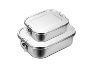 9784297523671 - Hengda - Lunchbox Lunchbox Edelstahl auslaufsicher Herausnehmbaren Trennwand Lunch-Boxen Leicht zu ReinigenRobusten und kunststofffreien bento