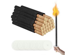 9784297954918 - 100x Lumières Flamme torches torches de jardin cire torches de jardin pour les amoureux haute qualité temps de combustion 45 min - Swanew