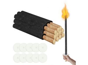 9784297954925 - 150x Lumières Flamme torches torches de jardin mariage cire torches de jardin temps de combustion haute qualité 45 min - Swanew