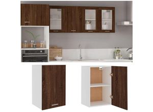 9785489408745 - Bonnevie - WandschrankHängeschrankWohnzimmerschrank Küchenschrank Braun Eichen-Optik 395x31x60 cm Holzwerkstoff -BNC66083 - Braun