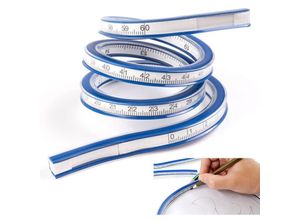 9788366221833 - Beijiyi - Flexibles pvc + Metall-Lineal 60 cm biegbares Kurvenlineal deutlich flexibles Kurvenlineal zweifach tragbar für Büro Schule Studio