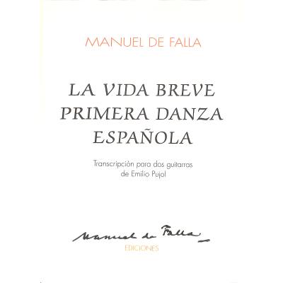 9788489722026 - La vida breve primera danza espanola