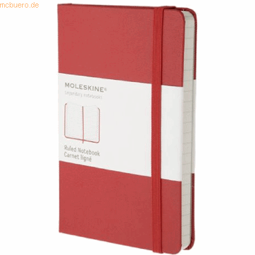 9788862930000 - Moleskine classic Pocket Size Ruled Notebook red Gebunden