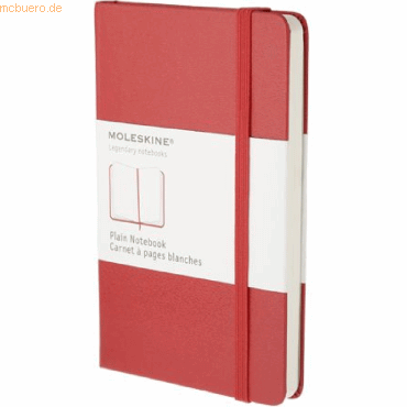 9788862930024 - Moleskine classic Pocket Size Plain Notebook red Flex Einband