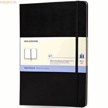 9788862931939 - Moleskine Folio Sketchbook A4 Blanko black Gebunden