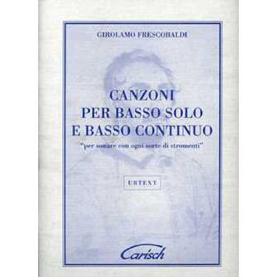 9788872075685 - Canzoni per basso solo e basso continuo