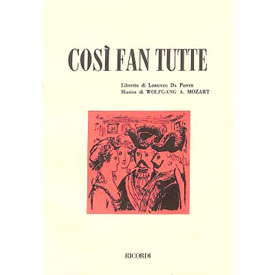 9788875922559 - COSI FAN TUTTE KV 588