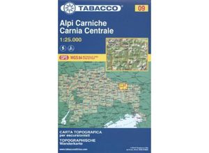 9788883150098 - Tabacco topographische Wanderkarte Alpi Carniche Carna Centrale Karte (im Sinne von Landkarte)