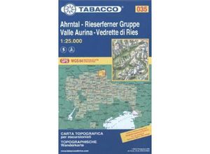 9788883150357 - Tabacco topographische Wanderkarte Ahrntal Rieserferner Gruppe  Valle Aurina Vedrette di Ries Karte (im Sinne von Landkarte)