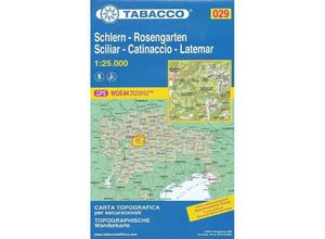 9788883151811 - Tabacco topographische Wanderkarte Schlern Rosengarten Sciliar Catinaccio Latemar Karte (im Sinne von Landkarte)