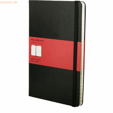 9788883701658 - Adressbuch Large A5 liniert mit Register Hardcover schwarz 9788883701658 - Adressbuch Large A5 liniert mit Register Hardcover schwarz