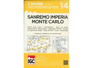 9788896455647 - Wanderkarte 14 San Remo Karte (im Sinne von Landkarte)