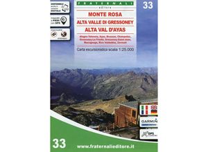 9788897465546 - 33 Monte Rosa Alta Valle di Gressoney Karte (im Sinne von Landkarte)