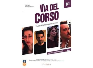 9788899358457 - Via del Corso B1 m DVD + Audio-CDs Kartoniert (TB)