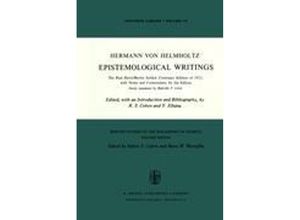 9789027702906 - Epistemological Writings - Hermann von Helmholtz Gebunden