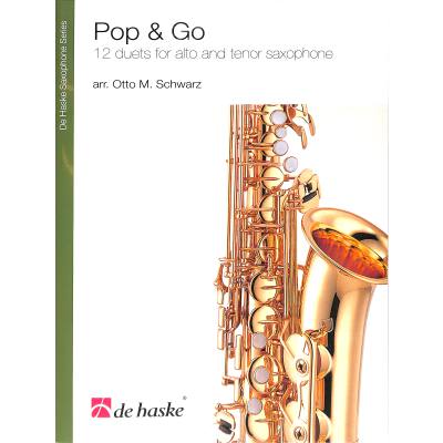 9789043104272 - Noten Pop & go saxophonduette Alt & Tenor playalong HASKE 970843 Duos