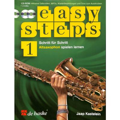 9789043135535 - Easy Steps für Altsaxophon m 2 Audio-CDs + CD-ROMVol1 - Jaap Kastelein Kartoniert (TB)