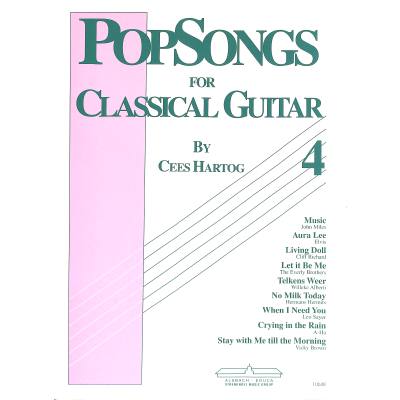 9789043157520 - Pop songs 4 for classical guitar