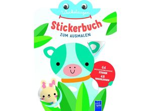 9789464545494 - Wackelaugen Stickerbuch zum Ausmalen (Cover Kuh) Taschenbuch