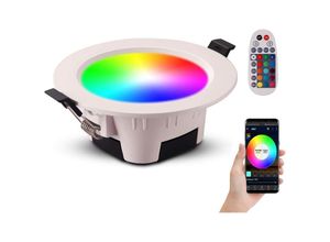 9789585355613 - Beijiyi - LED-Einbaustrahler RGB-Farbe einstellbare Helligkeit 700 Lumen mit Fernbedienung für Wohnzimmer Badezimmer Küche Ausstellungskorridor