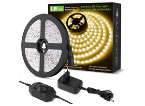 9789585357860 - Beijiyi - 10M Dimmbarer LED-Streifen Warmweißer LED-Streifen 3000K 600 smd 2835 LEDs 12V selbstklebender LED-Streifen mit Dimmer Anschlüssen +