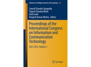 9789811007668 - Proceedings of the International Congress on Information and Communication Technology Kartoniert (TB) 9789811007668 - Proceedings of the International Congress on Information and Communication Technology Kartoniert (TB)