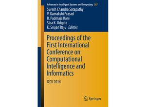 9789811024702 - Proceedings of the First International Conference on Computational Intelligence and Informatics Kartoniert (TB)