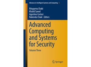 9789811034084 - Advanced Computing and Systems for Security Kartoniert (TB)