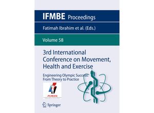 9789811037368 - 3rd International Conference on Movement Health and Exercise Kartoniert (TB)