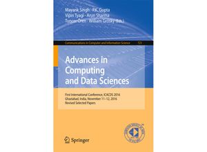 9789811054266 - Advances in Computing and Data Sciences Kartoniert (TB)