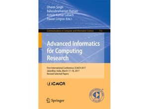 9789811057793 - Advanced Informatics for Computing Research Kartoniert (TB)