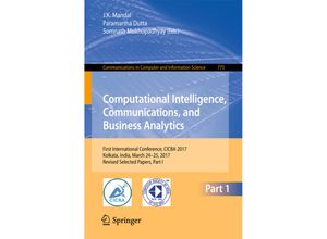 9789811064265 - Computational Intelligence Communications and Business Analytics Kartoniert (TB)