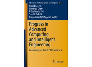 9789811068744 - Progress in Advanced Computing and Intelligent Engineering Kartoniert (TB)