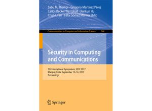 9789811068973 - Security in Computing and Communications Kartoniert (TB)