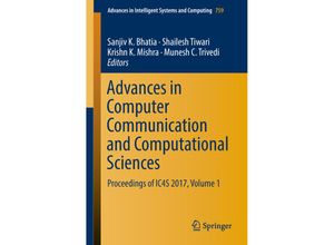 9789811303401 - Advances in Computer Communication and Computational Sciences Kartoniert (TB)