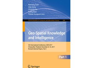 9789811308925 - Geo-Spatial Knowledge and Intelligence Kartoniert (TB)