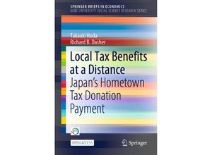 9789811651373 - SpringerBriefs in Economics   Local Tax Benefits at a Distance - Takaaki Hoda Richard B Dasher Kartoniert (TB)