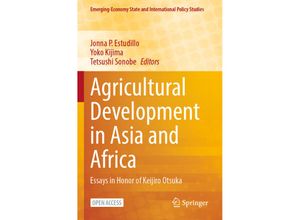 9789811955440 - Emerging-Economy State and International Policy Studies   Agricultural Development in Asia and Africa Kartoniert (TB)